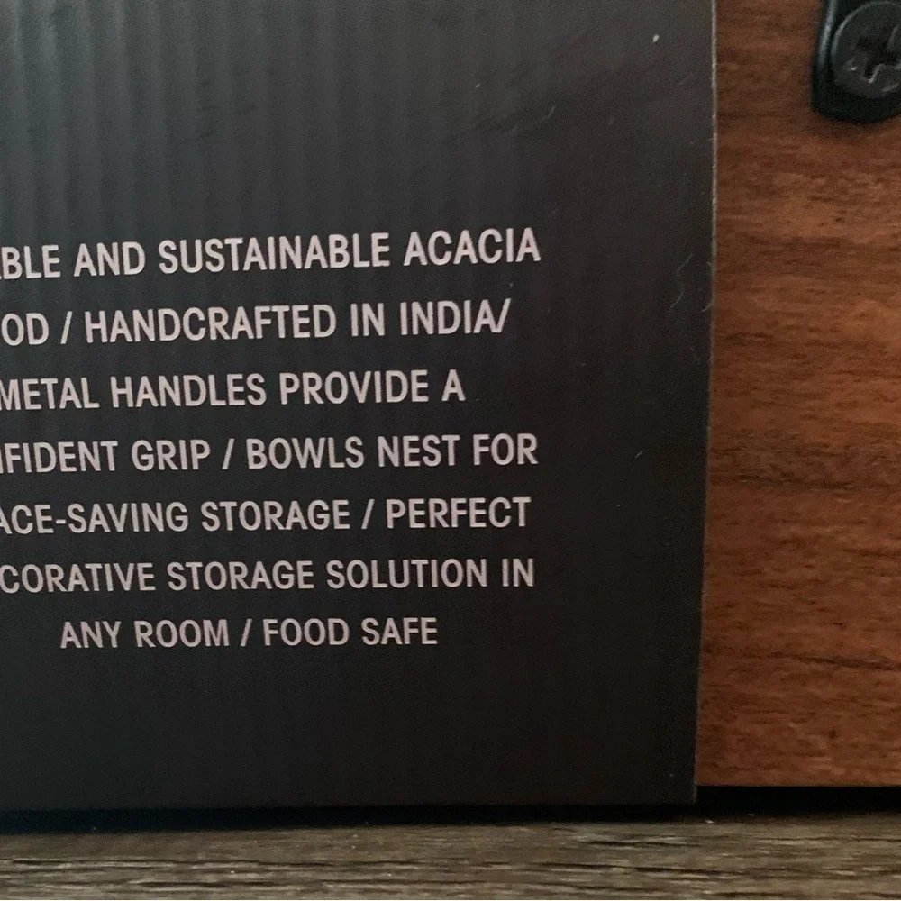 Wooden bowls set of 2
